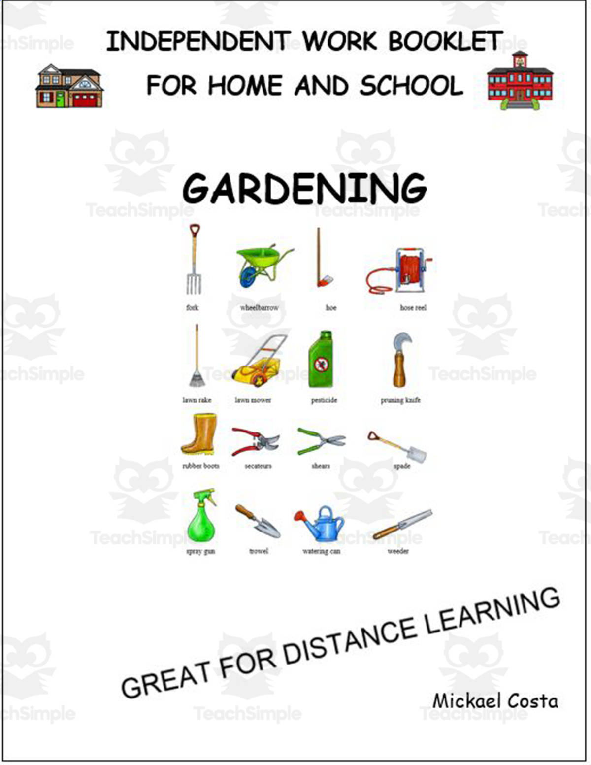 An educational teaching resource from Learn it ANY way entitled Literacy worksheets: gardening downloadable at Teach Simple.