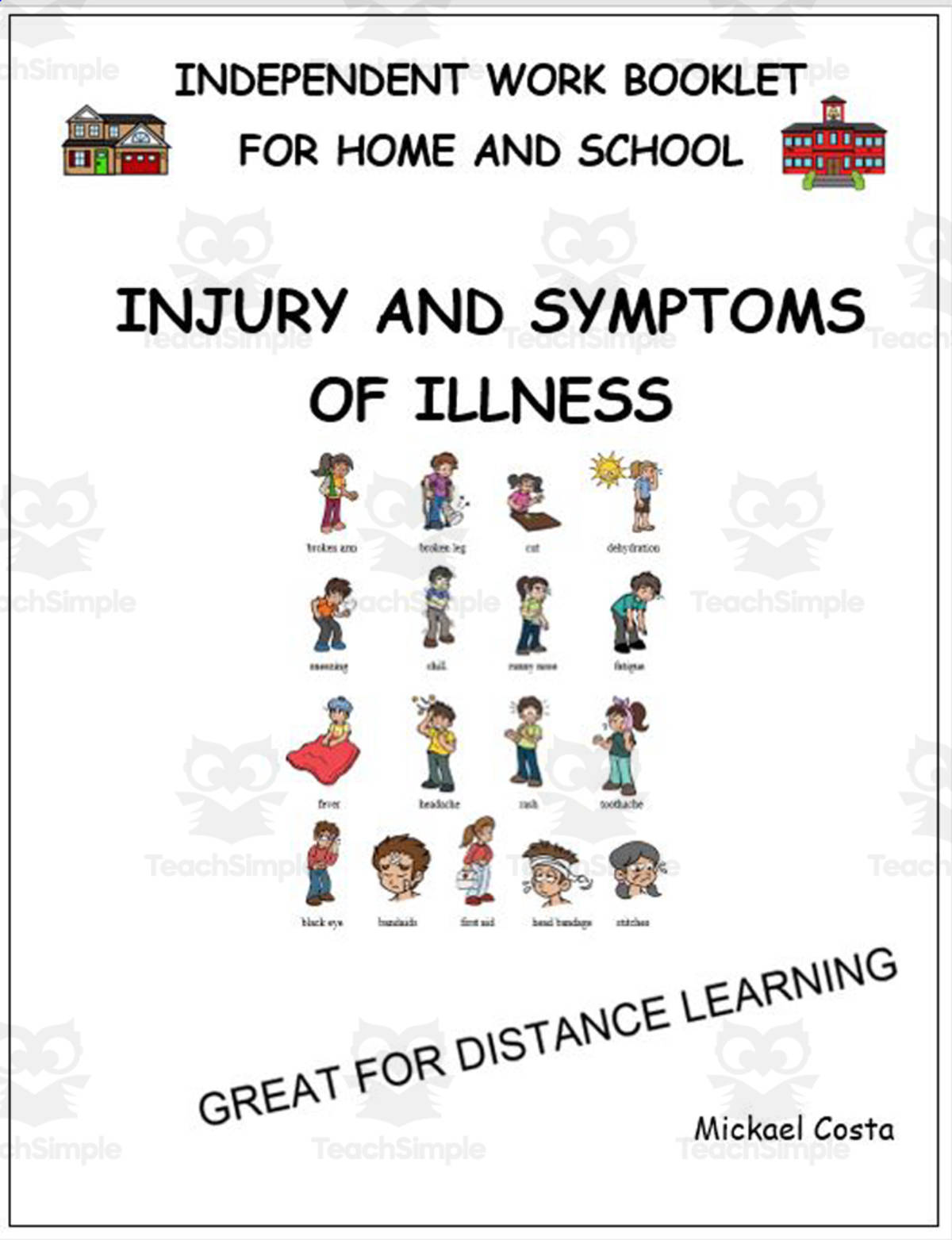 An educational teaching resource from Learn it ANY way entitled Literacy worksheets: injury downloadable at Teach Simple.