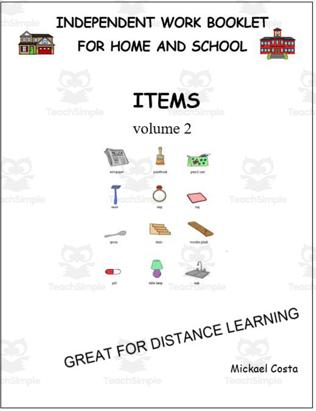 An educational teaching resource from Learn it ANY way entitled Literacy worksheets: items volume 2 downloadable at Teach Simple.
