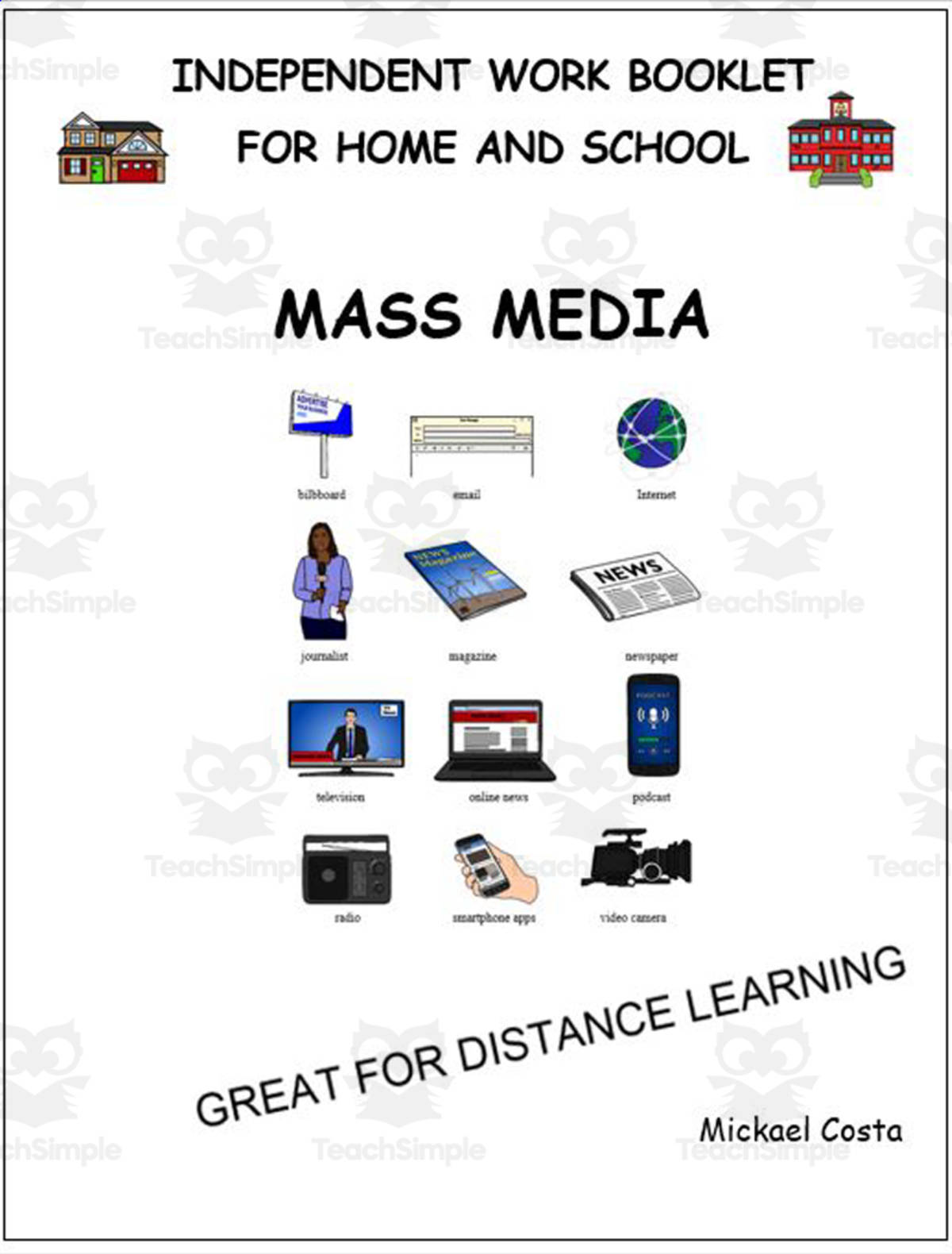 An educational teaching resource from Learn it ANY way entitled Literacy worksheets: Mass media downloadable at Teach Simple.