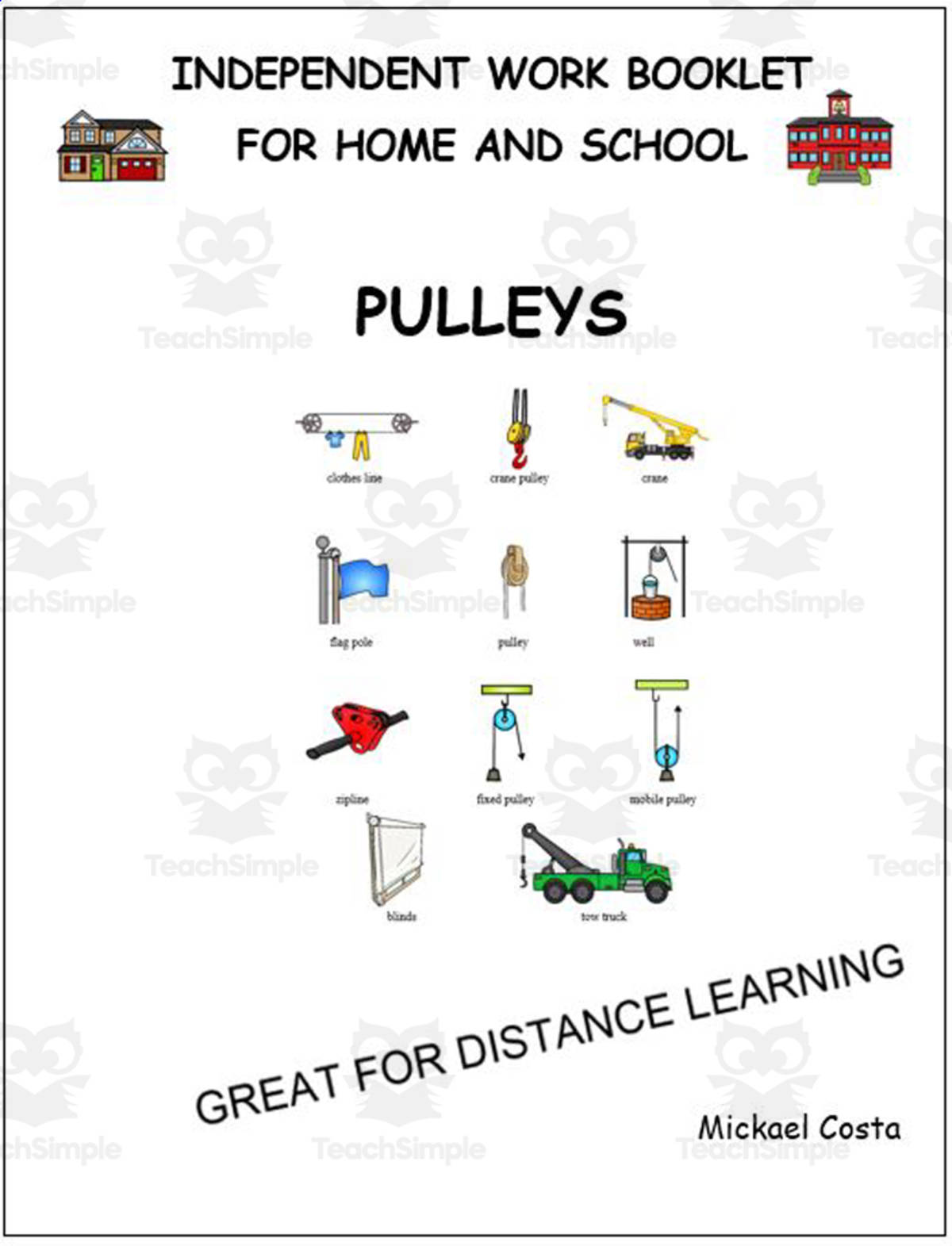 An educational teaching resource from Learn it ANY way entitled Literacy worksheets: pulleys downloadable at Teach Simple.