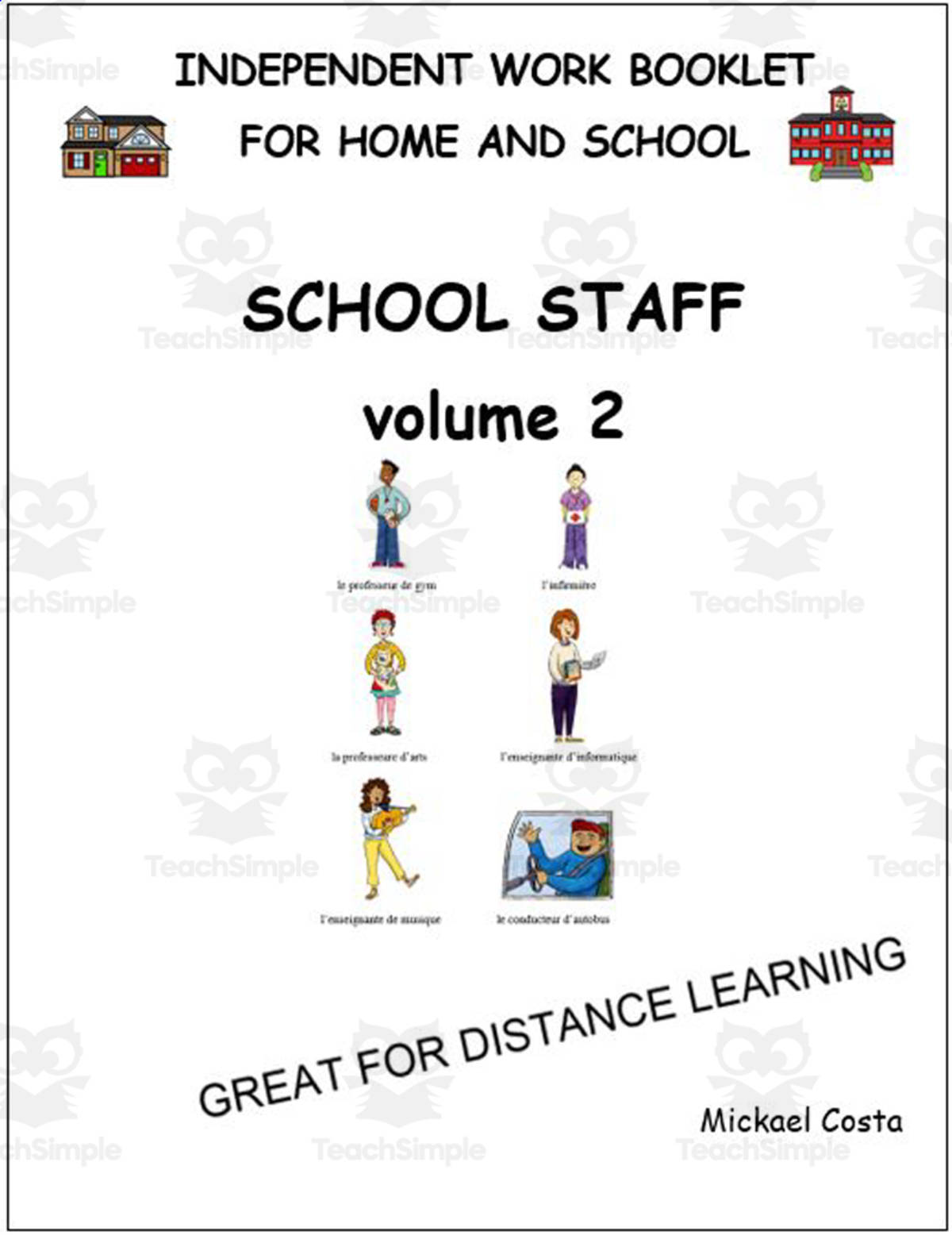 An educational teaching resource from Learn it ANY way entitled Literacy worksheets: School staff vol 2 downloadable at Teach Simple.