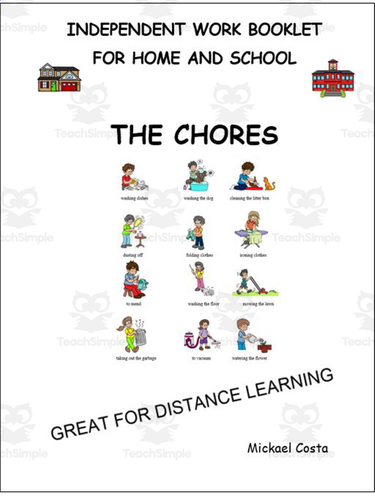 An educational teaching resource from Learn it ANY way entitled Literacy Worksheets: The chores downloadable at Teach Simple.