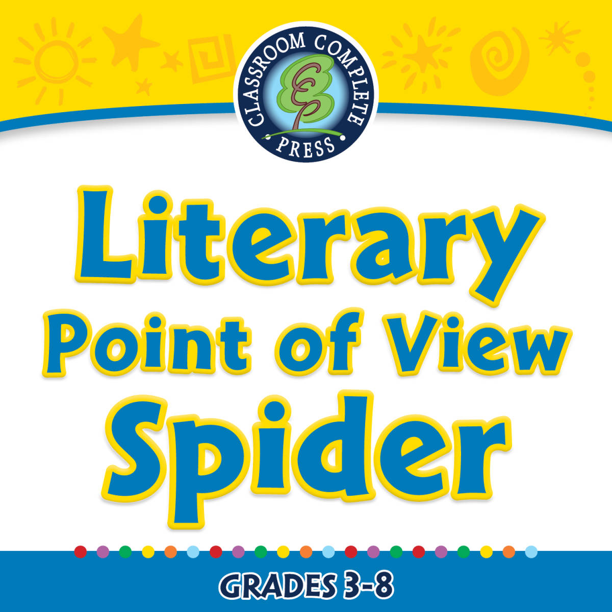 An educational teaching resource from Classroom Complete Press entitled Literary Devices: Literary Point of View Spider - FLASH-MAC downloadable at Teach Simple.