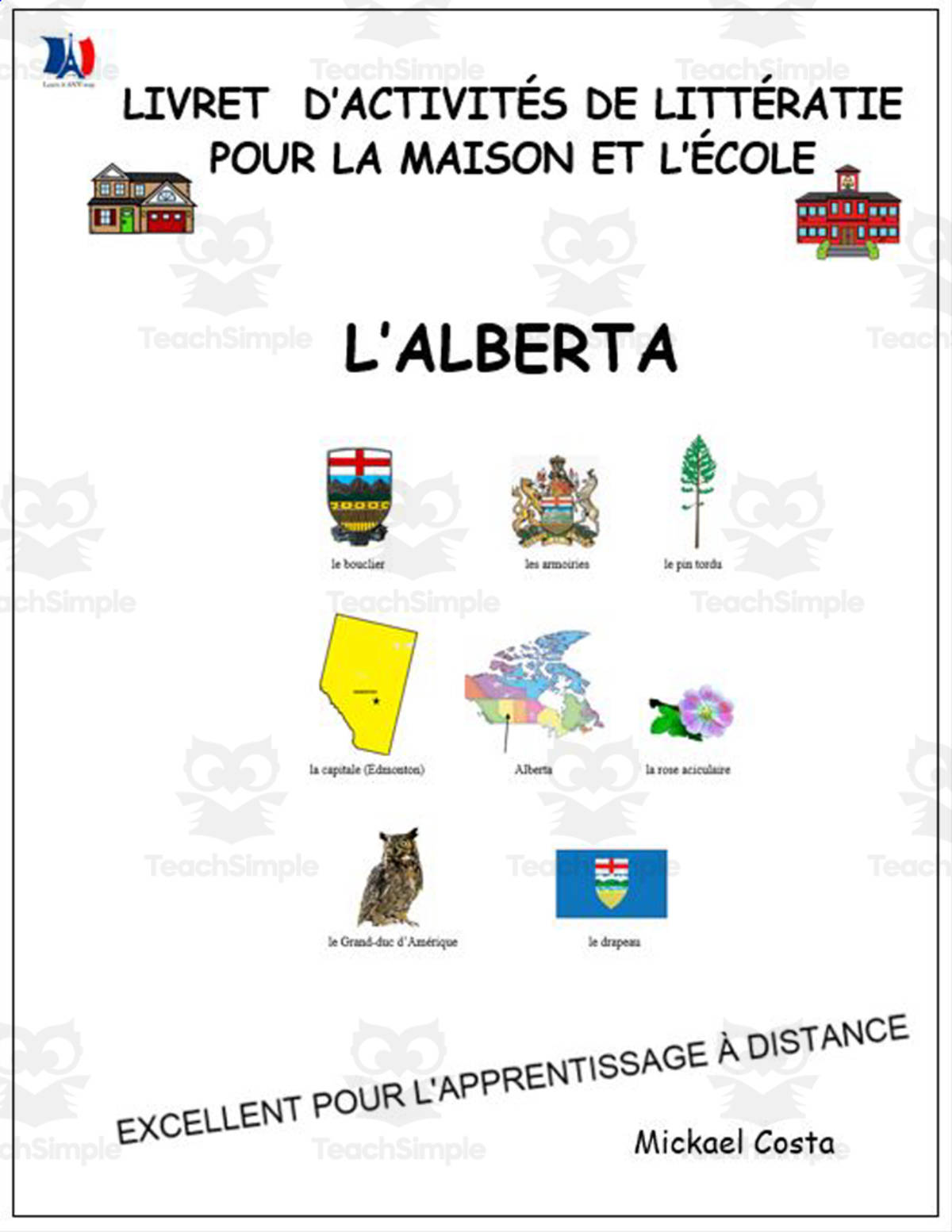 An educational teaching resource from Learn it ANY way entitled Livret d’activités de littératie et vocabulaire: Alberta downloadable at Teach Simple.