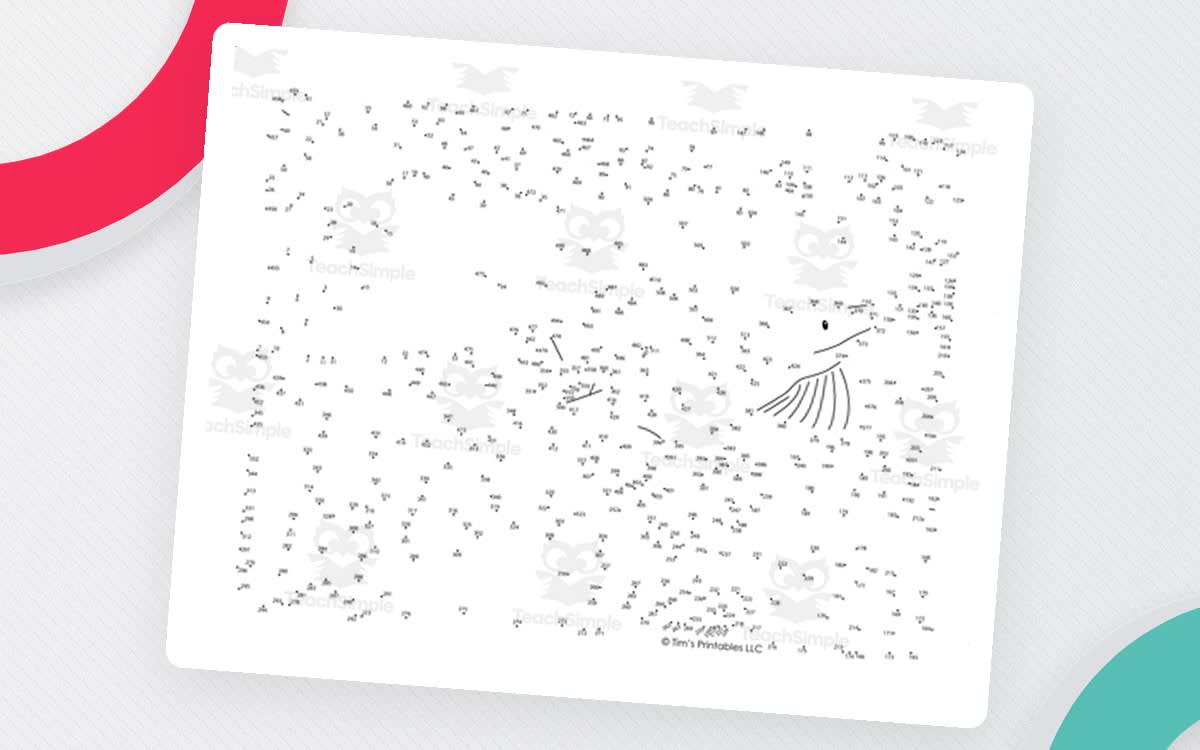 An educational teaching resource from Tim's Printables entitled Lizard Extreme Difficulty Dot-to-Dot / Connect the Dots PDF downloadable at Teach Simple.