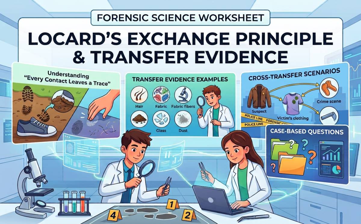 An educational teaching resource from Creative Book Store entitled Locard’s Exchange Principle & Transfer Evidence downloadable at Teach Simple.