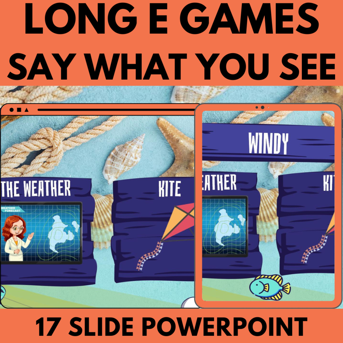 An educational teaching resource from Cored Education entitled Long E: Letters Phonics Games and Activities - Say What You See downloadable at Teach Simple.