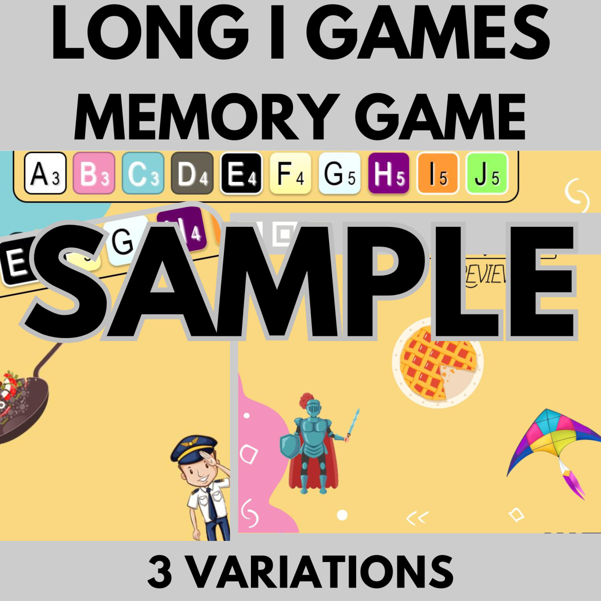 An educational teaching resource from Cored Education entitled Long I: Sample Phonics Games and Activities - MemWord downloadable at Teach Simple.