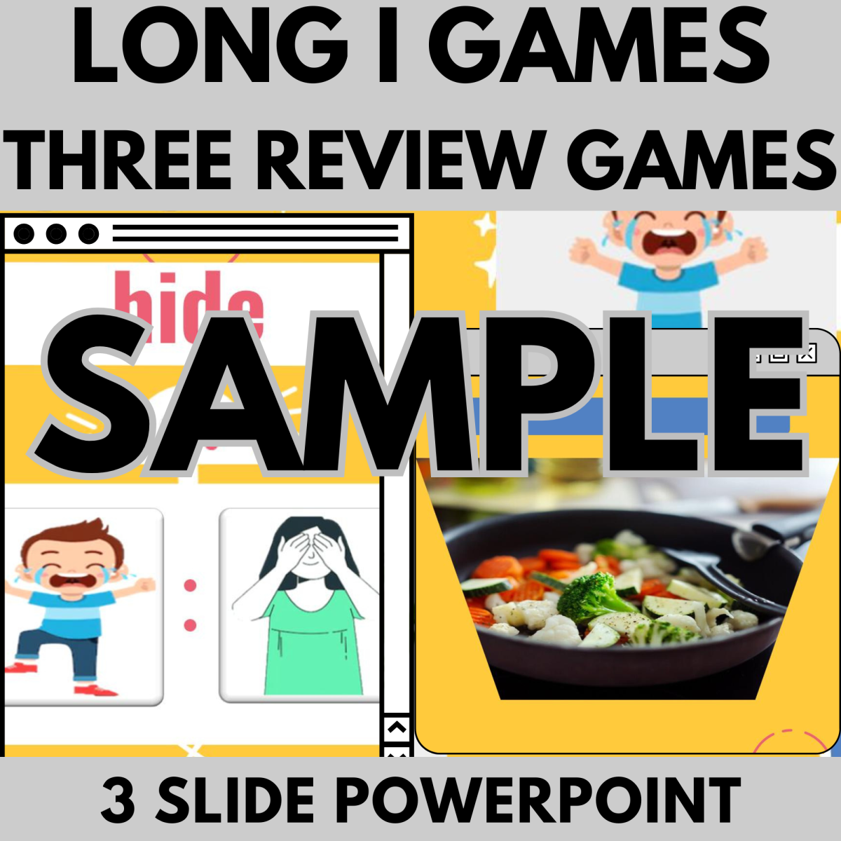 An educational teaching resource from Cored Education entitled Long I: Sample Phonics Games and Activities - Three Review Games downloadable at Teach Simple.