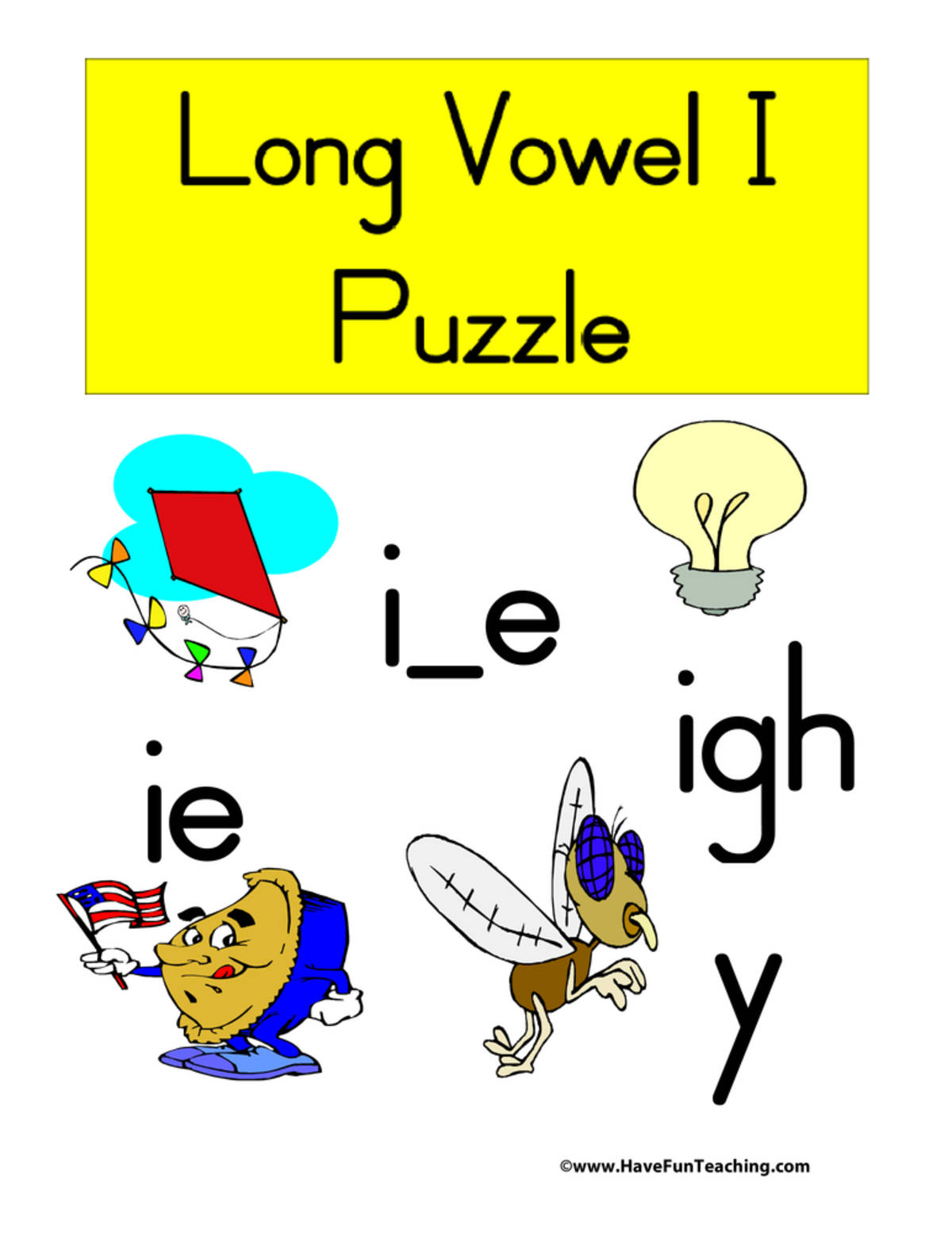 An educational teaching resource from Have Fun Teaching entitled Long Vowel I Puzzle downloadable at Teach Simple.