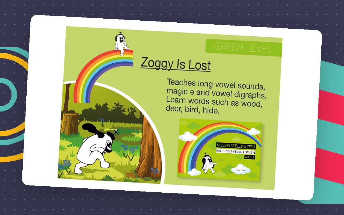 An educational teaching resource from Guinea Pig Education entitled Long Vowel Sounds, Magic E And Vowel Digraphs: Zoggy Is Lost downloadable at Teach Simple.
