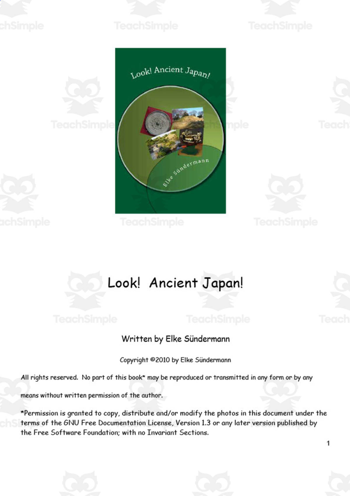 An educational teaching resource from Anyone Can Learn entitled Look! Ancient Japan! | History eBook downloadable at Teach Simple.