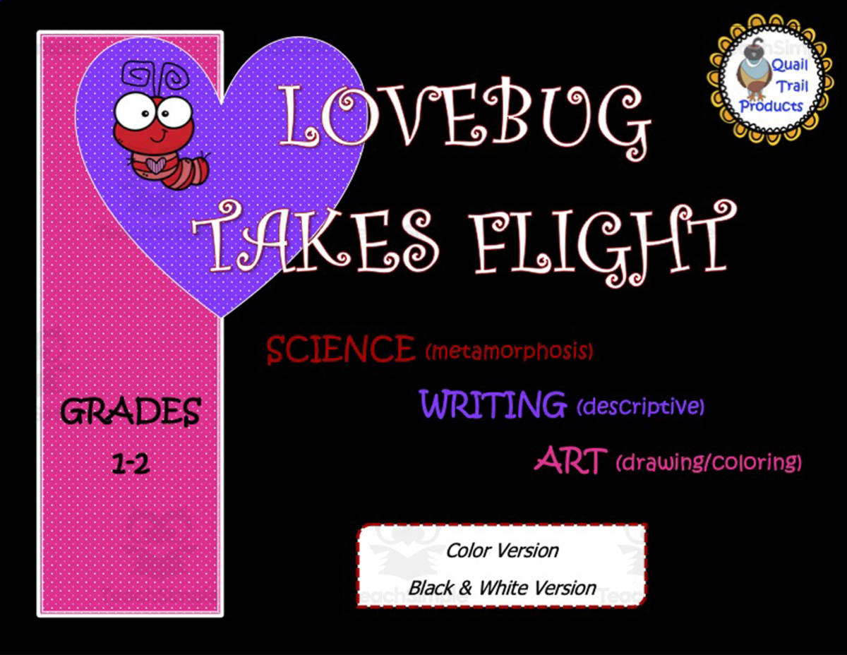 An educational teaching resource from Quail Trail Products entitled Lovebug Takes Flight downloadable at Teach Simple.