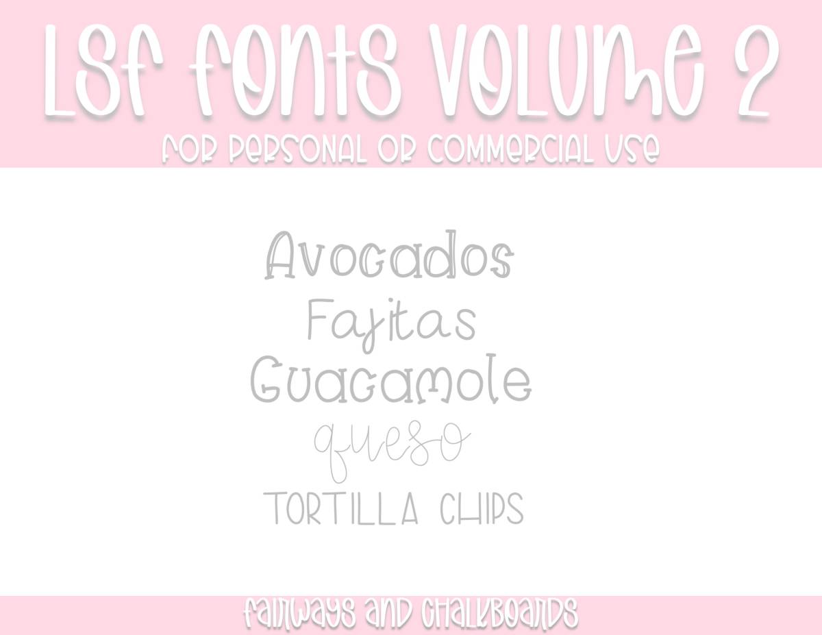An educational teaching resource from Fairways and Chalkboards entitled LSF Fonts: Volume 2 downloadable at Teach Simple.