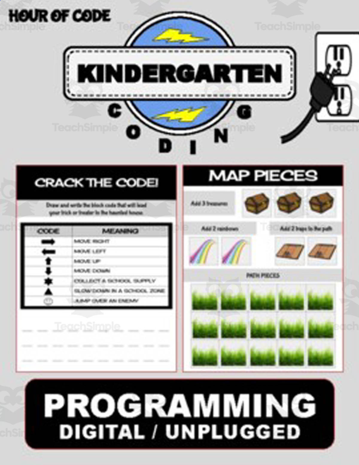 An educational teaching resource from Roombop entitled Lucky Charm March | Kindergarten Unplugged / Digital Coding downloadable at Teach Simple.