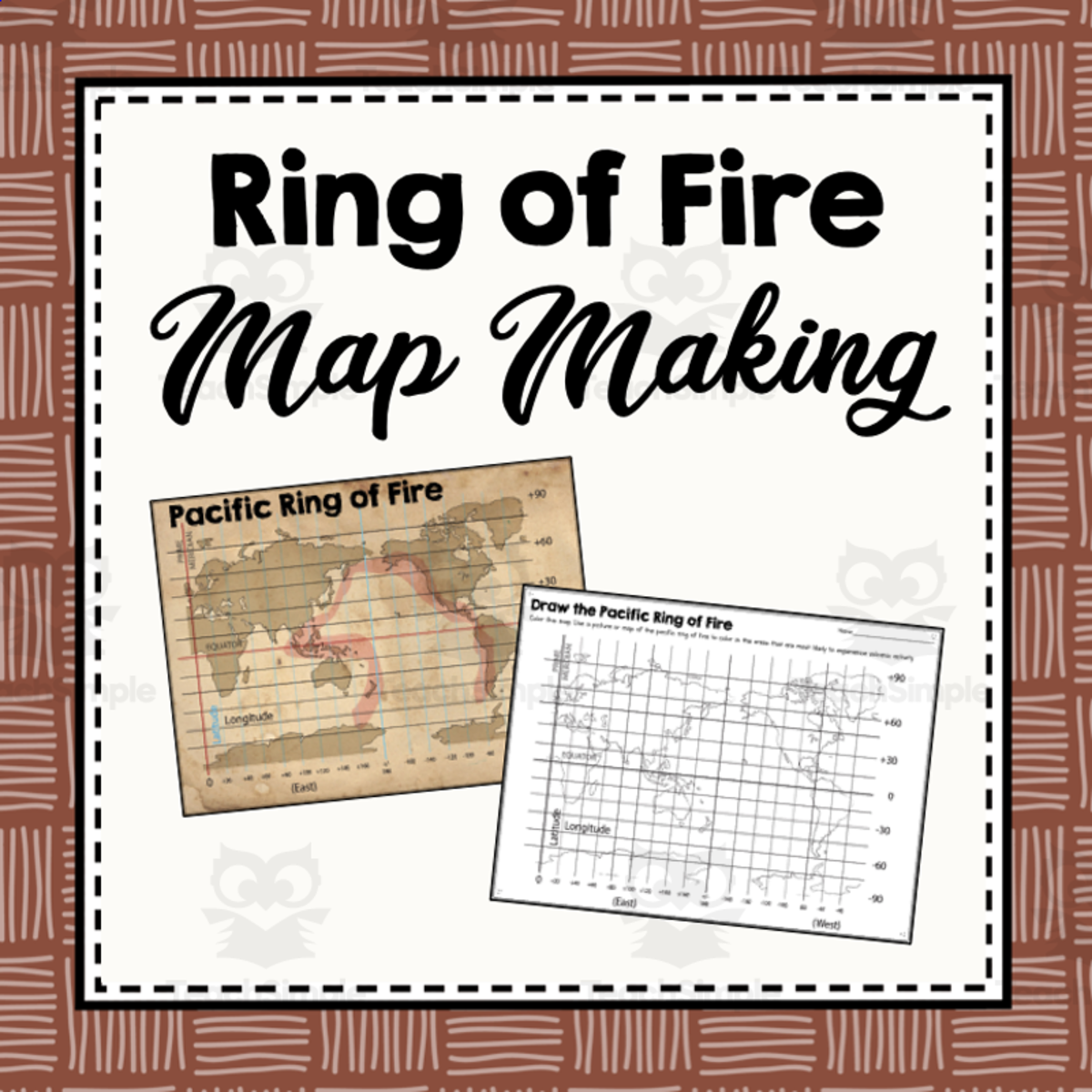 An educational teaching resource from Simply Schoolgirl entitled Make Your Own Ring of Fire Map | Volcanology Craft | Geology Project downloadable at Teach Simple.