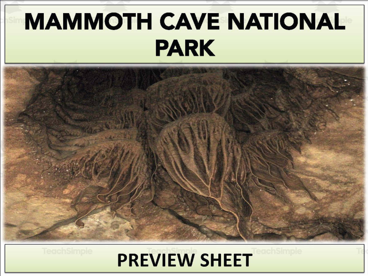 An educational teaching resource from Mr Gray History entitled Mammoth Cave National Park Geography Unit downloadable at Teach Simple.