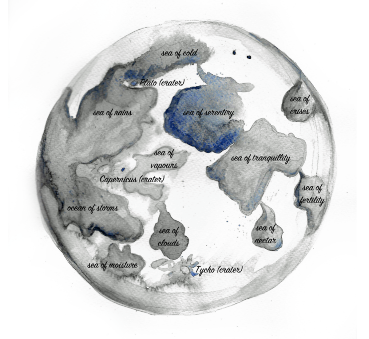 An educational teaching resource from Fiddleticks Education entitled Map of the Moon Printable Poster downloadable at Teach Simple.