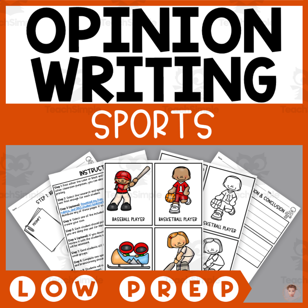 An educational teaching resource from Heather Huhman entitled March Madness Sports Opinion Writing Step-by-Step (Would You Rather) downloadable at Teach Simple.