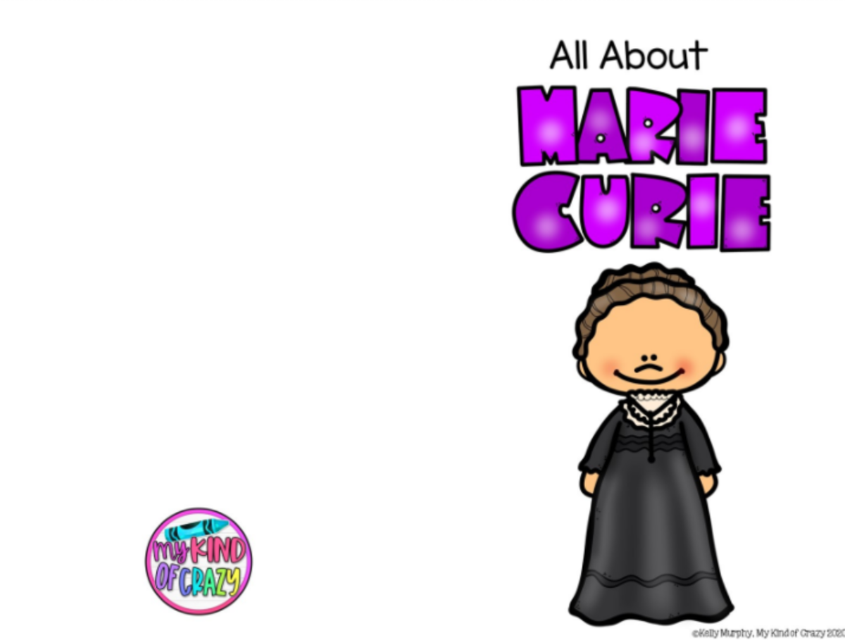 An educational teaching resource from My Kind of Crazy entitled Marie Curie Adapted Book, Printable, Color and BW, Special Ed downloadable at Teach Simple.