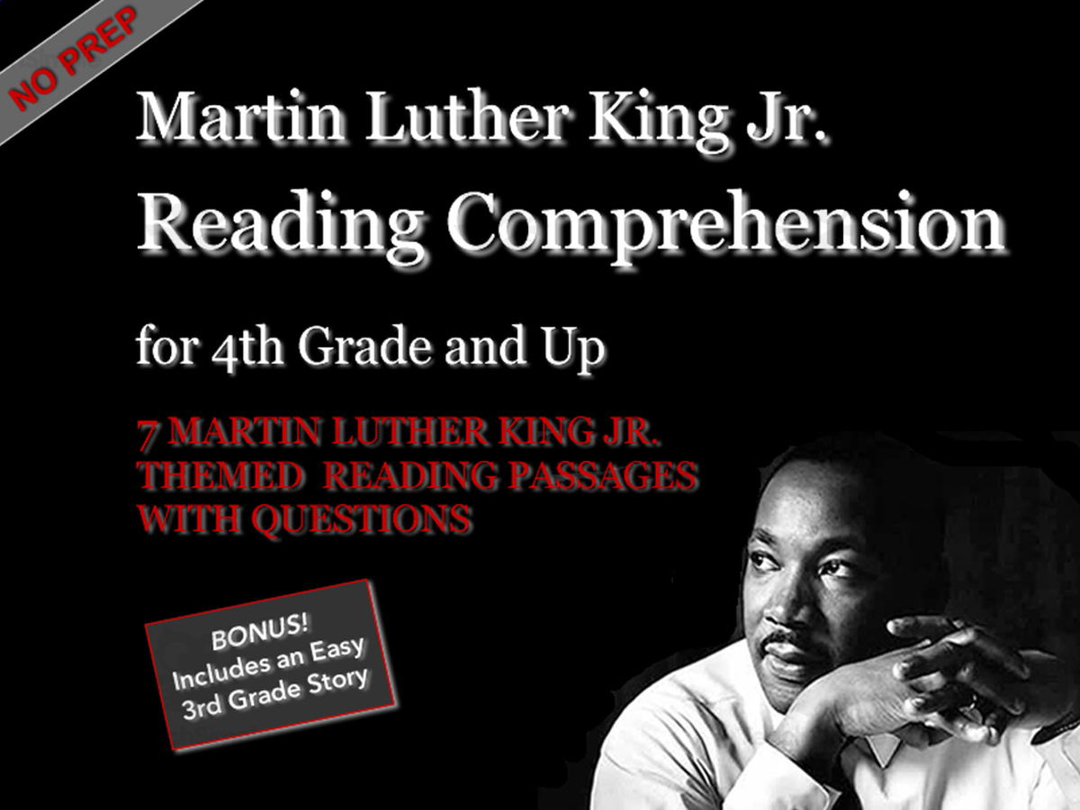 An educational teaching resource from WorksheetsPlus entitled Martin Luther King Jr. Reading Comprehension for 4th Grade and up downloadable at Teach Simple.