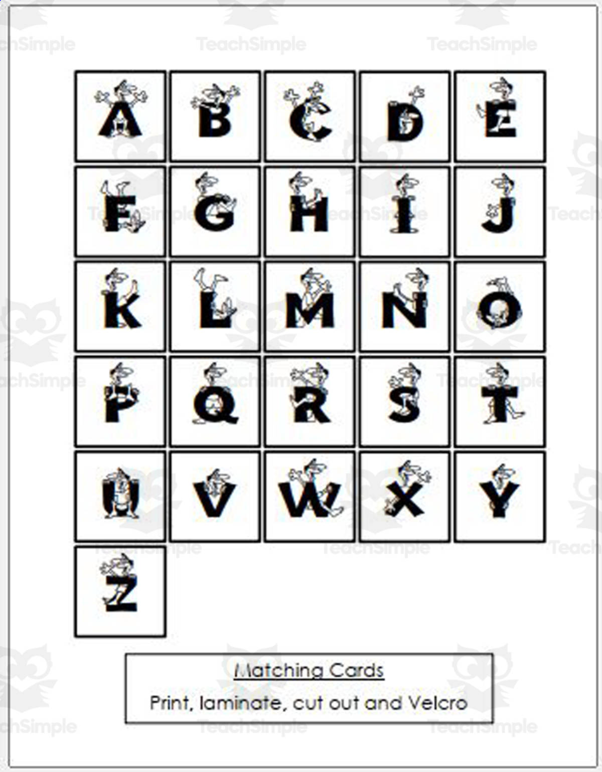 An educational teaching resource from IFIO girl - I'll Figure It Out entitled Match Letters - Identical and Non-identical Sorting Activity downloadable at Teach Simple.