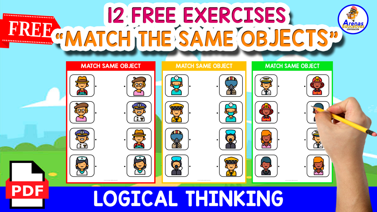 An educational teaching resource from EDITORIAL LAURA EDUCA entitled MATCH THE OBJECT | PEOPLE THEMED downloadable at Teach Simple.