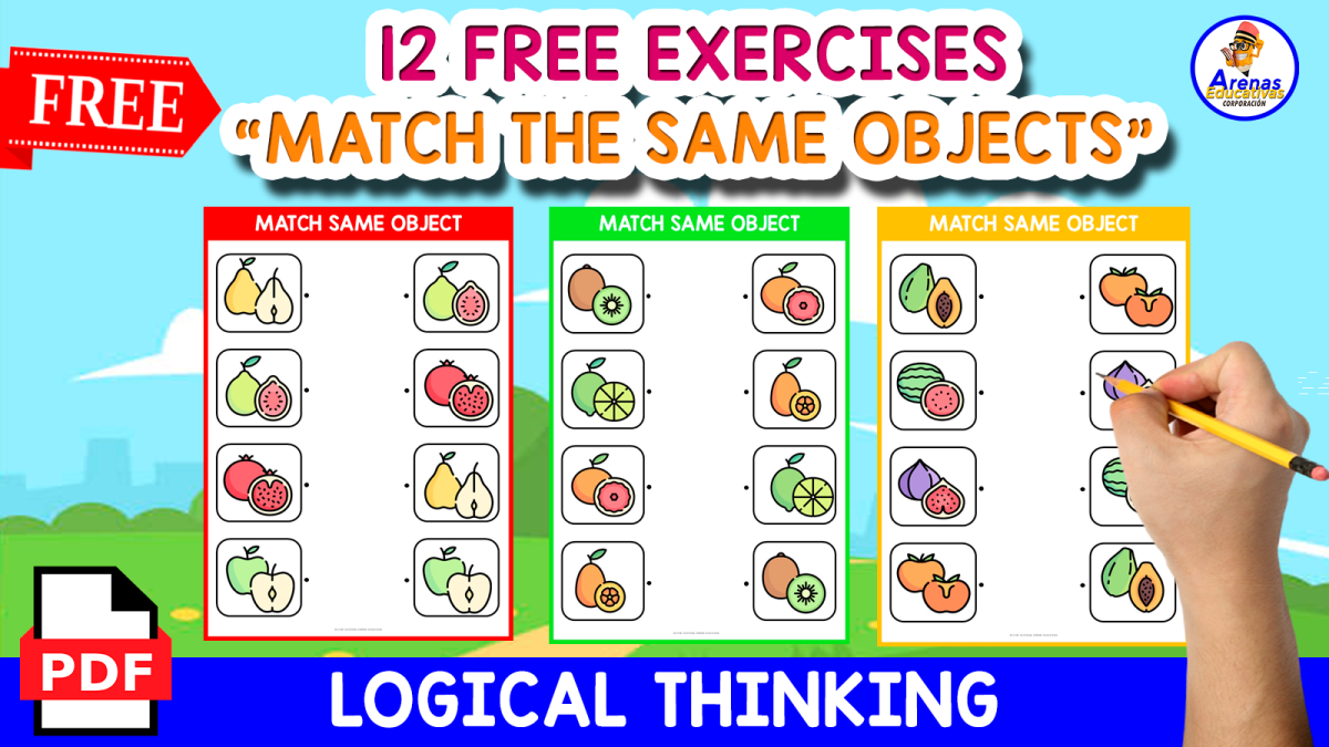 An educational teaching resource from EDITORIAL LAURA EDUCA entitled MATCH THE SAME DRAW | FRUITS THEMED downloadable at Teach Simple.