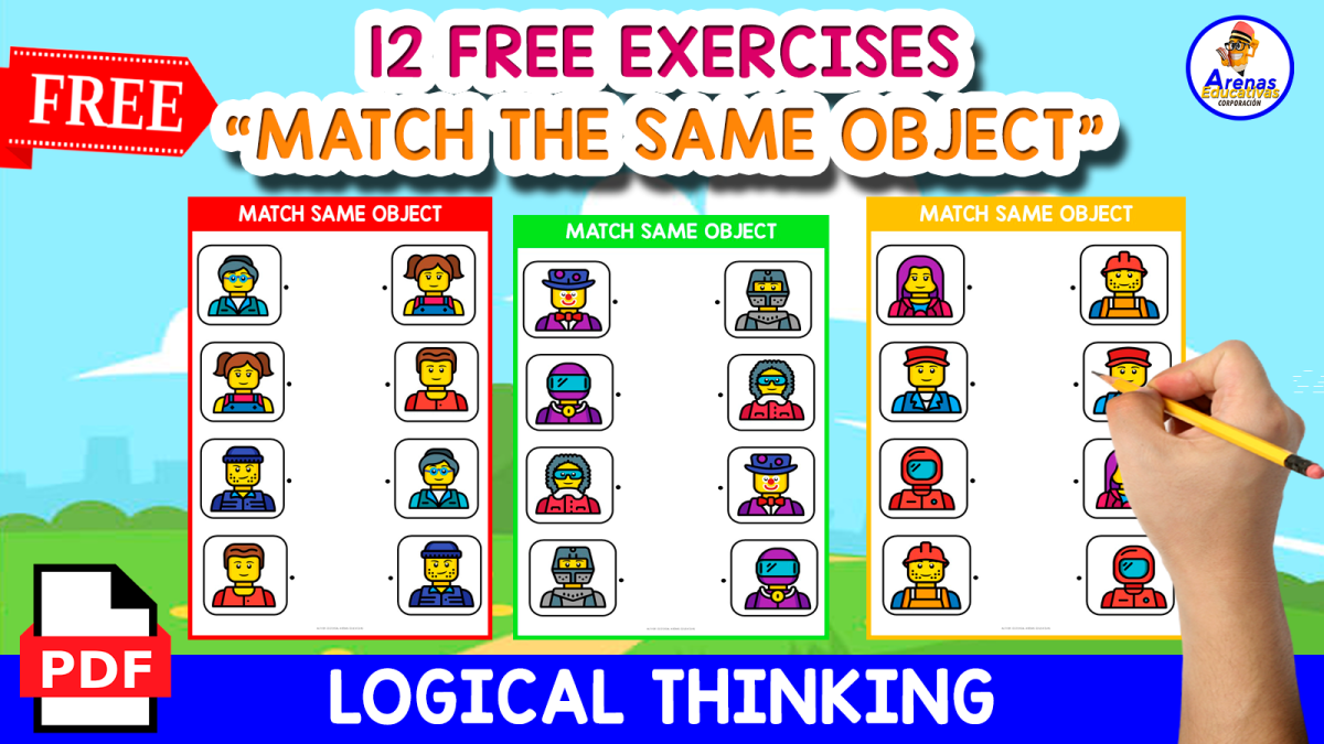 An educational teaching resource from EDITORIAL LAURA EDUCA entitled MATCH THE SAME OBJECT | LEGO THEMED downloadable at Teach Simple.
