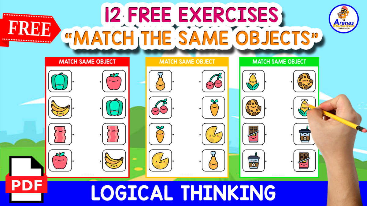 An educational teaching resource from EDITORIAL LAURA EDUCA entitled MATCH THE SAME OBJECTS | FOOD THEMED downloadable at Teach Simple.