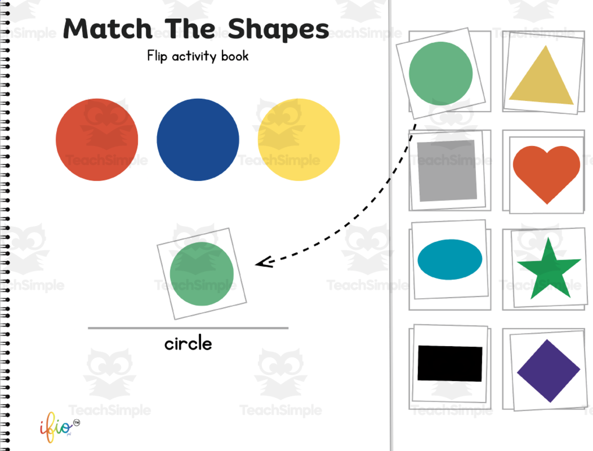 An educational teaching resource from IFIO girl - I'll Figure It Out entitled Match The Shape - Hands on Activity Book downloadable at Teach Simple.