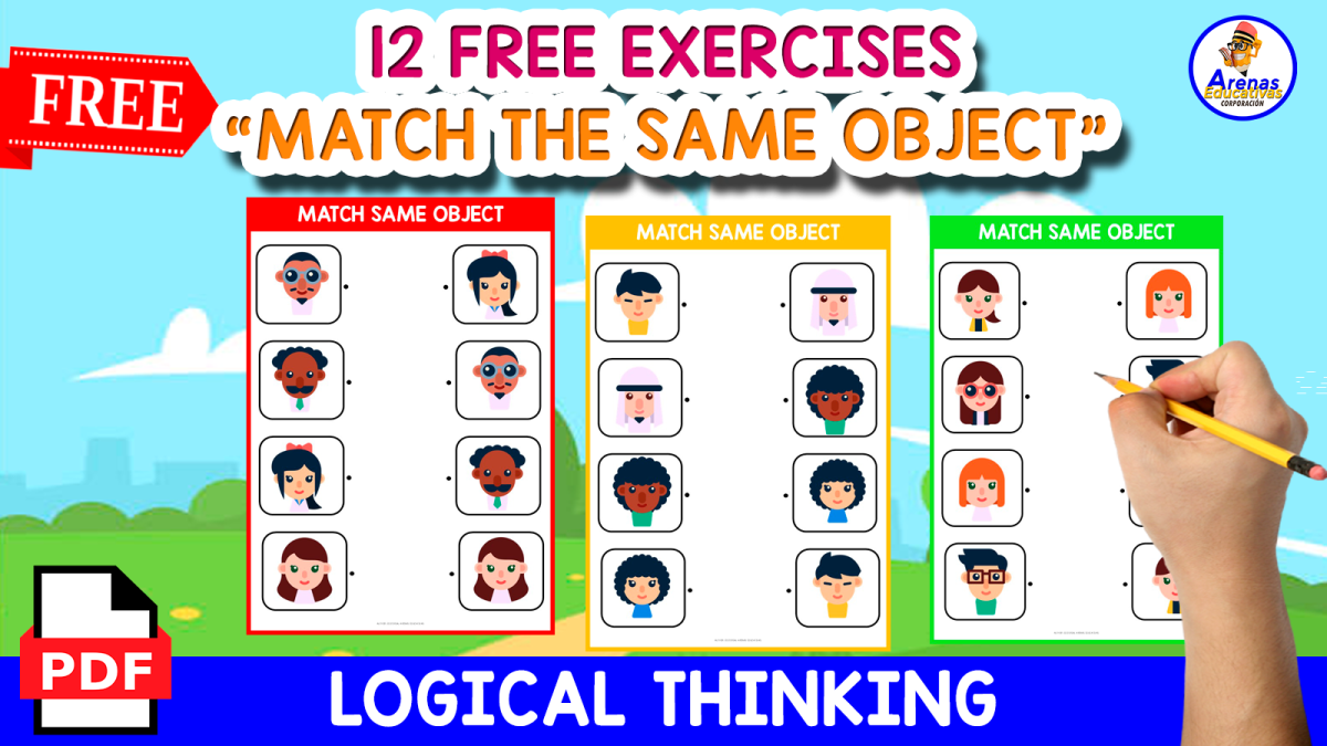 An educational teaching resource from EDITORIAL LAURA EDUCA entitled MATCH THE SIMILAR OBJECT | PEOPLE THEMED downloadable at Teach Simple.