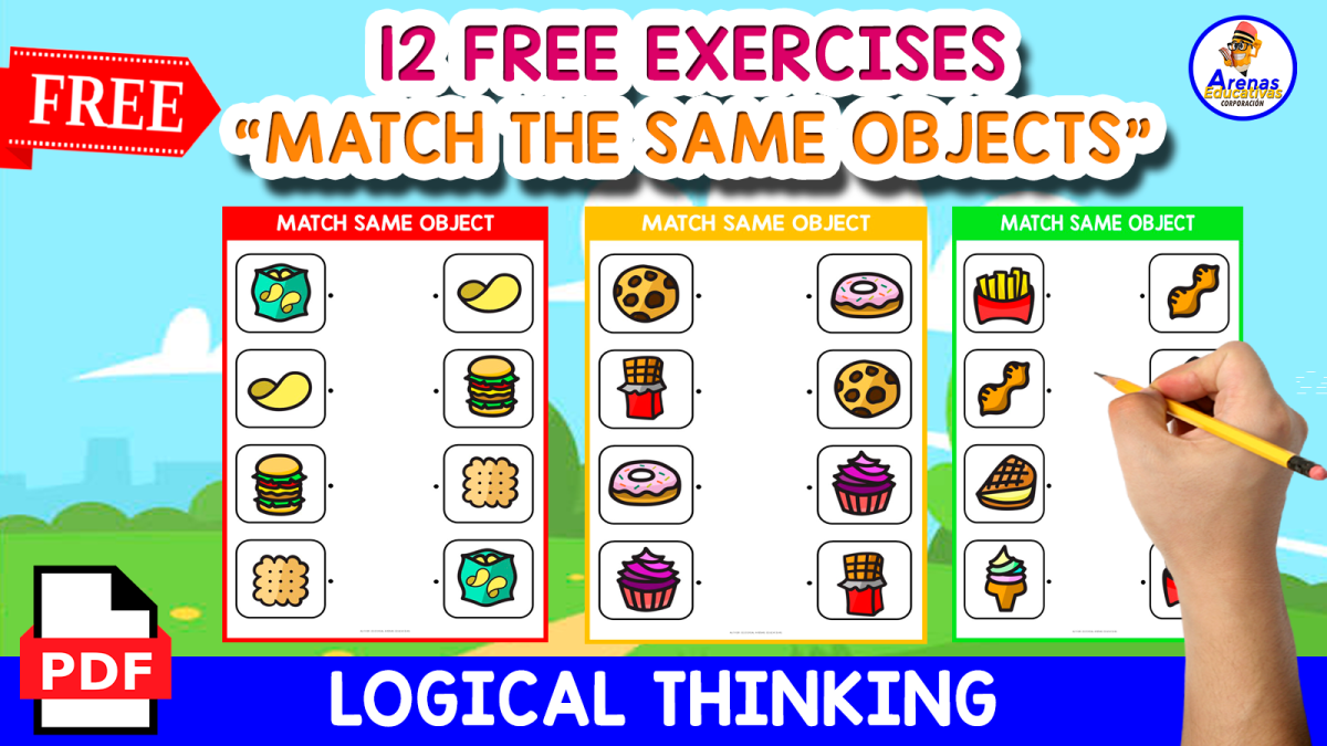 An educational teaching resource from EDITORIAL LAURA EDUCA entitled MATCH THE SIMILAR OBJECT | WITH FOOD THEMED downloadable at Teach Simple.