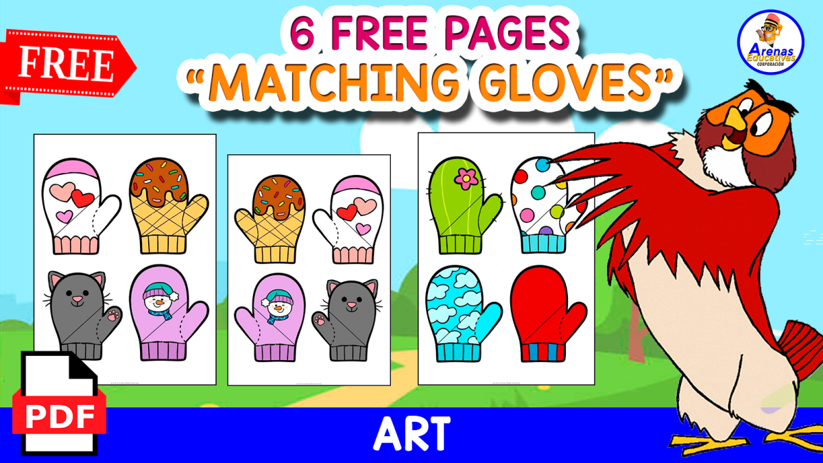 An educational teaching resource from EDITORIAL LAURA EDUCA entitled MATCHING GLOVES | 6 FREE PAGES OF EXERCISES downloadable at Teach Simple.