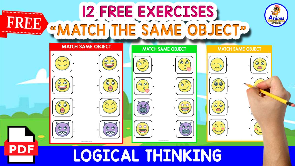 An educational teaching resource from EDITORIAL LAURA EDUCA entitled MATCHING SIMILAR OBJETCS | EMOJIS THEMED downloadable at Teach Simple.