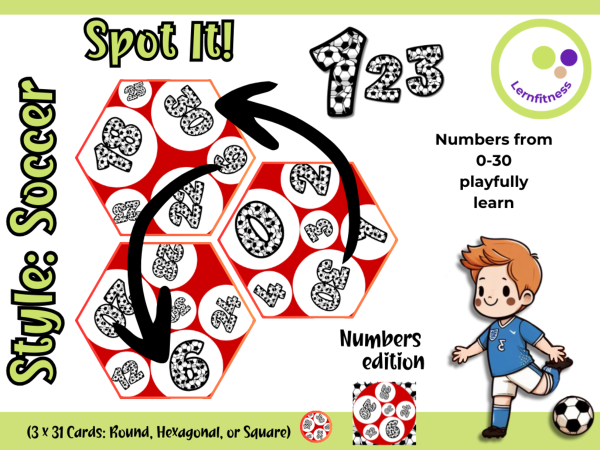An educational teaching resource from Lernfitness entitled Math Counting Game – Soccer Style | Learning for Elementary & ESL downloadable at Teach Simple.
