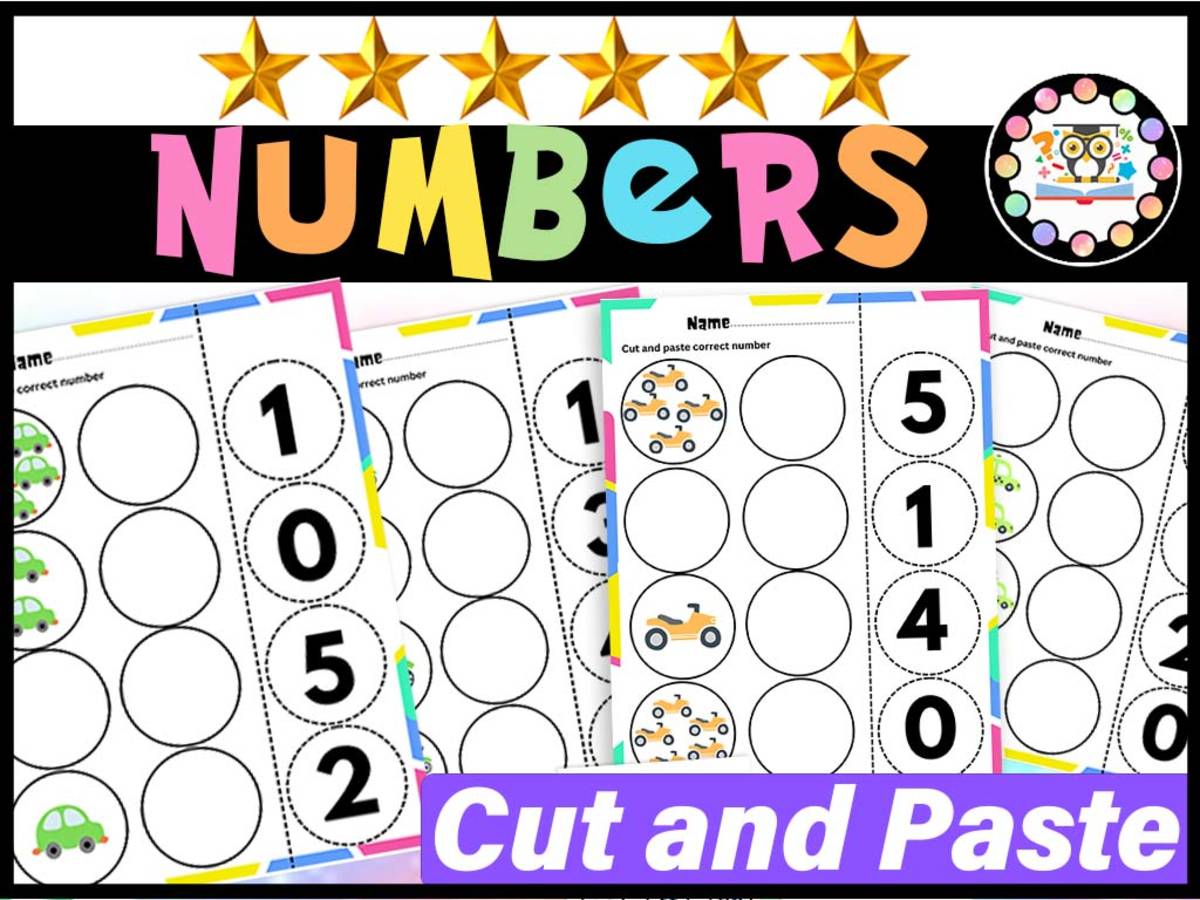An educational teaching resource from LAMO entitled Math Cut and Past Activities | numbers to 5 | Math Worksheets downloadable at Teach Simple.