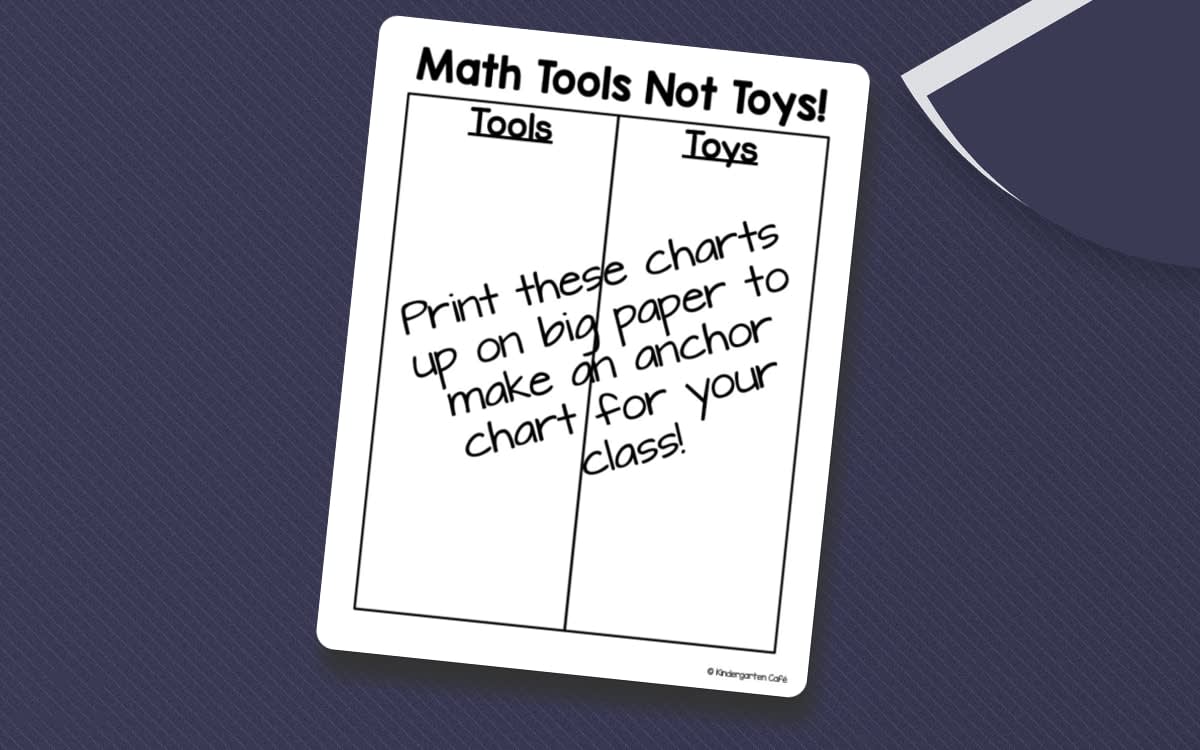 An educational teaching resource from Kindergarten Cafe entitled Math Expectations Chart downloadable at Teach Simple.