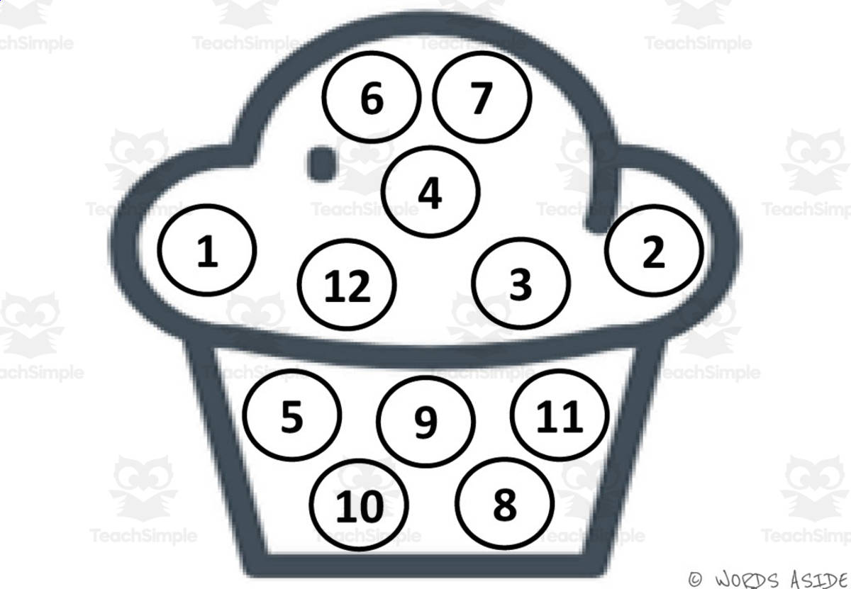 An educational teaching resource from WORDS ASIDE entitled Math Mats: Counting by 1s - SET 1 downloadable at Teach Simple.
