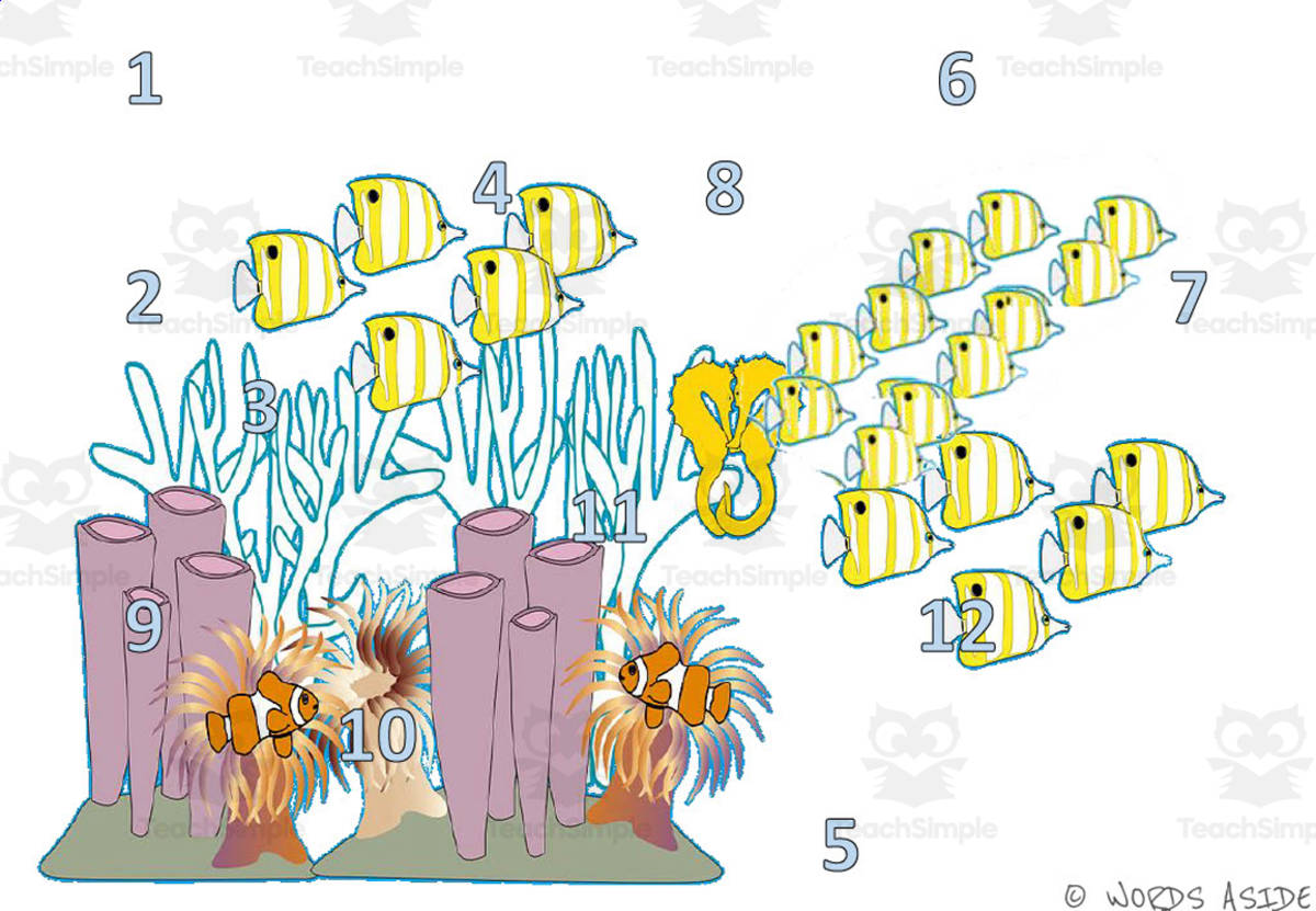 An educational teaching resource from WORDS ASIDE entitled Math Mats: Counting by 1s - SET 15 downloadable at Teach Simple.