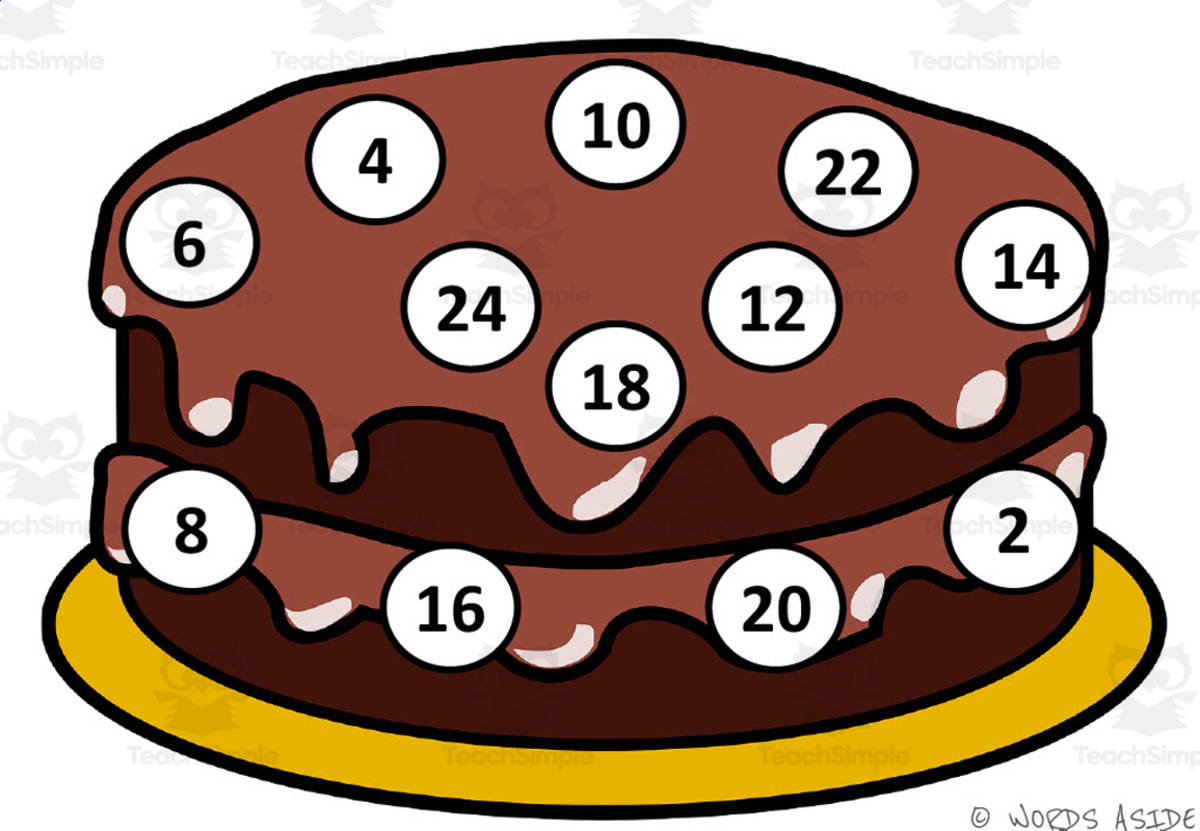 An educational teaching resource from WORDS ASIDE entitled Math Mats: Counting by 2s - SET 4 downloadable at Teach Simple.