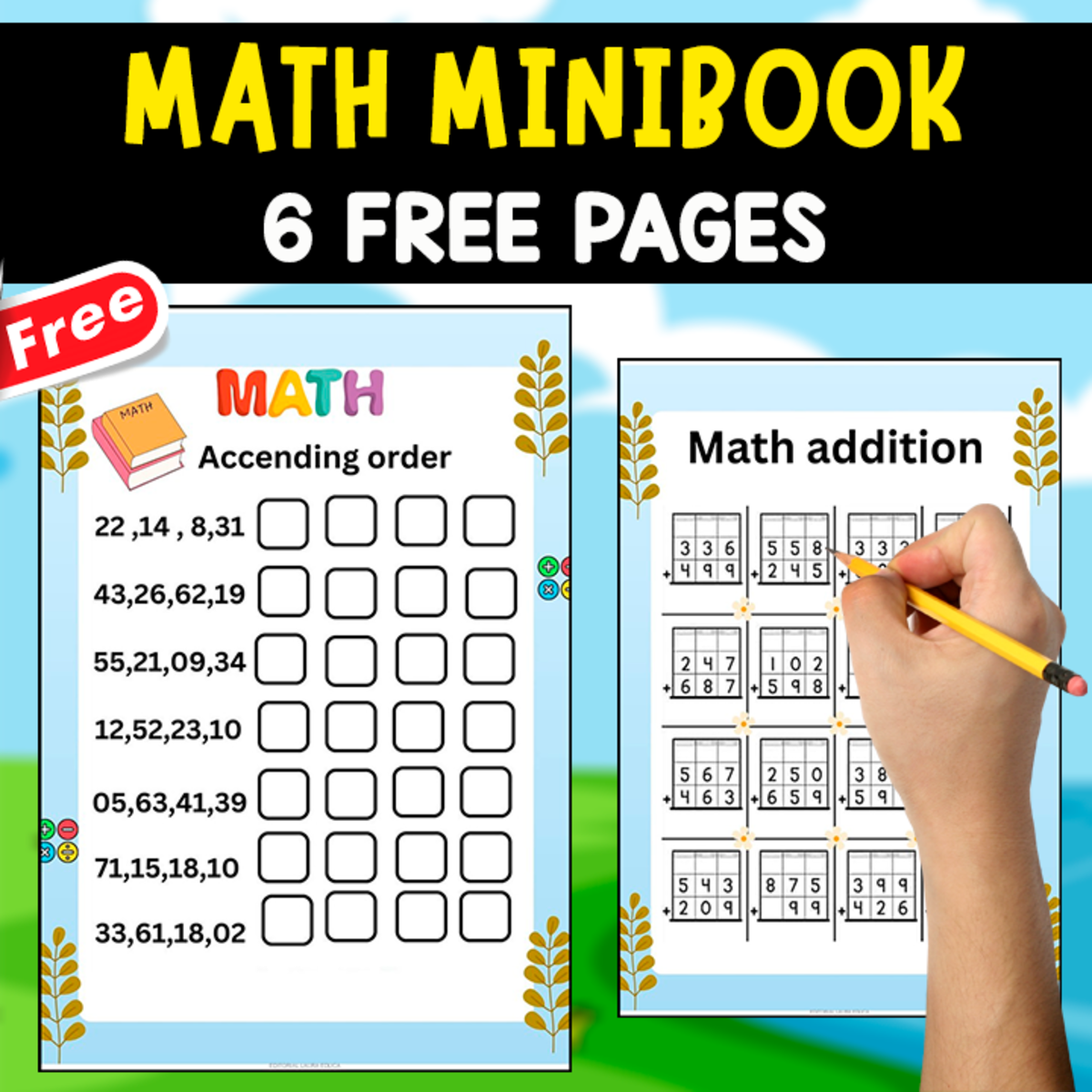 An educational teaching resource from EDITORIAL LAURA EDUCA entitled MATH MINIBOOK | 6 FREE PAGES | ACTIVITY BOOK downloadable at Teach Simple.