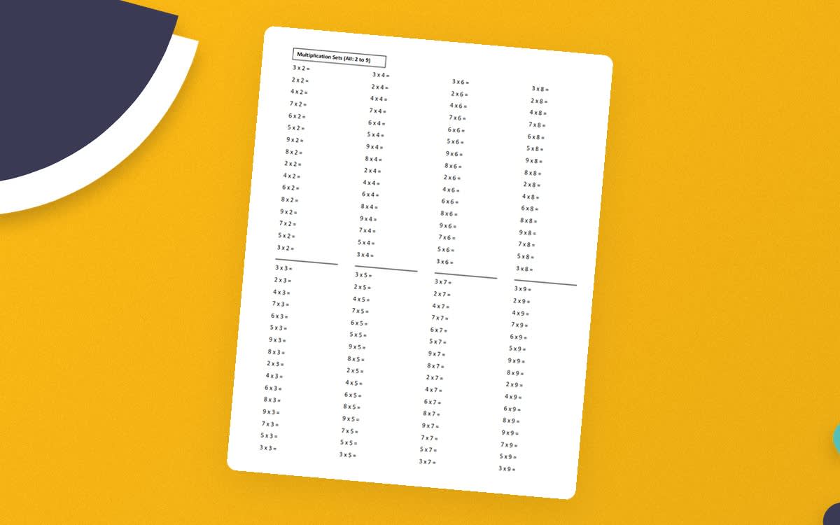 An educational teaching resource from Brave Education entitled Maths Multiplication Mad Minutes Activity! downloadable at Teach Simple.