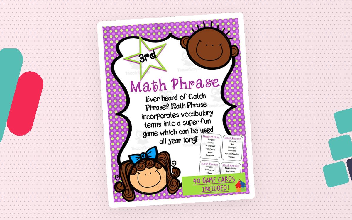 An educational teaching resource from Teachers R Us Homeschool entitled Math Phrase Game for 3rd Grade downloadable at Teach Simple.