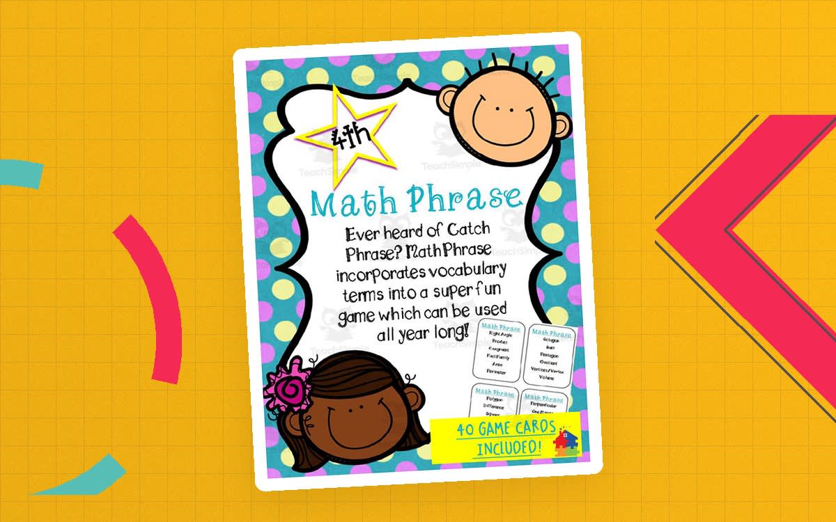 An educational teaching resource from Teachers R Us Homeschool entitled Math Phrase Game for 4th Grade downloadable at Teach Simple.