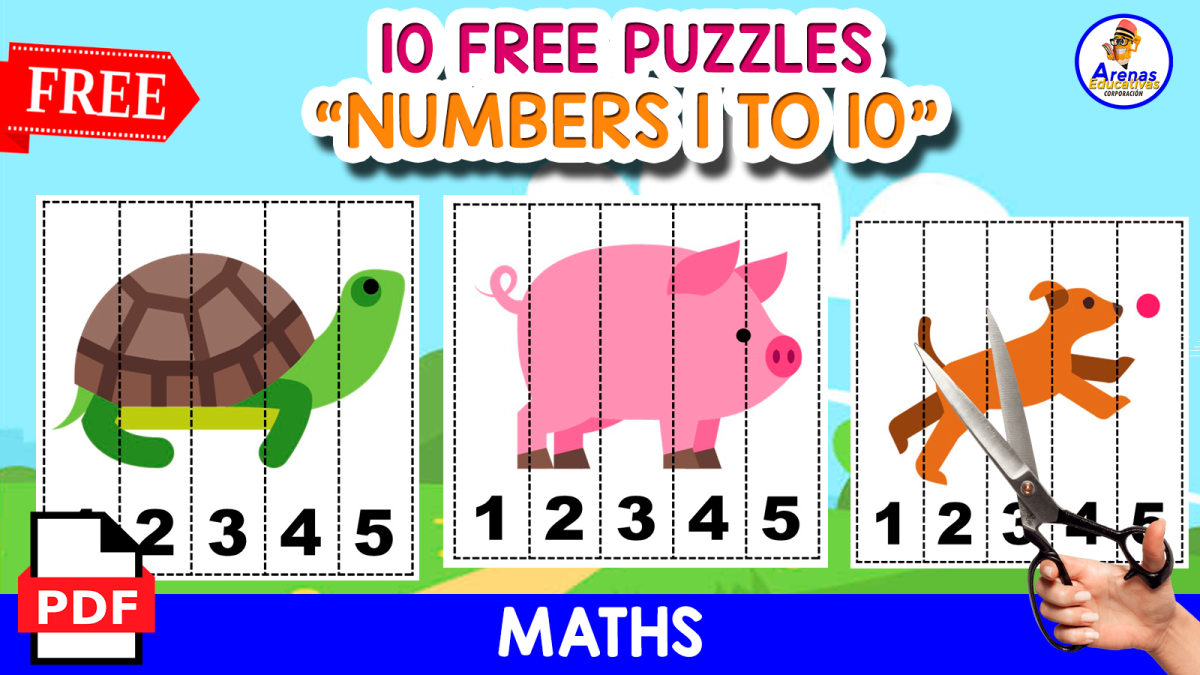 An educational teaching resource from EDITORIAL LAURA EDUCA entitled MATH RESOURCE | 10 PUZZLES OF THE NUMBERS 1 TO 5 downloadable at Teach Simple.