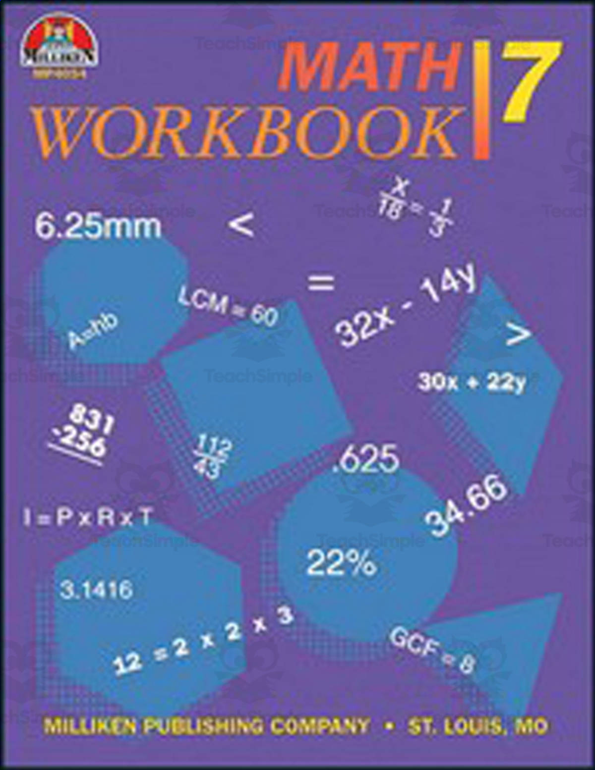 An educational teaching resource from Classroom Complete Press entitled Math Workbook - Grade 7 downloadable at Teach Simple.