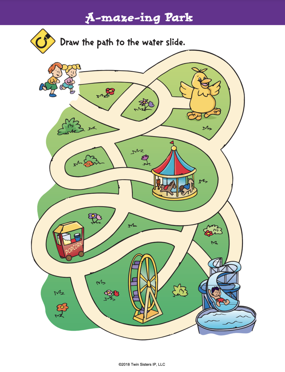 An educational teaching resource from Twin Sisters Digital Media entitled Mazes and Puzzles Volume 3 Printable Workbook downloadable at Teach Simple.