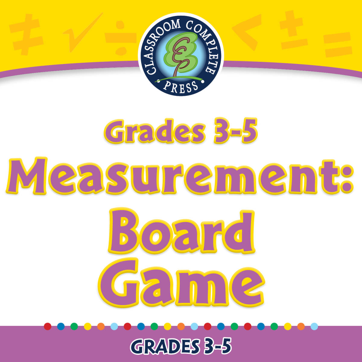 An educational teaching resource from Classroom Complete Press entitled Measurement: Board Game for 3rd-5th - MAC Software downloadable at Teach Simple.